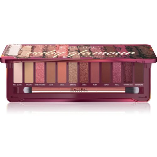 Eveline Ruby Glamour paleta senčil za oči 12 g Cene