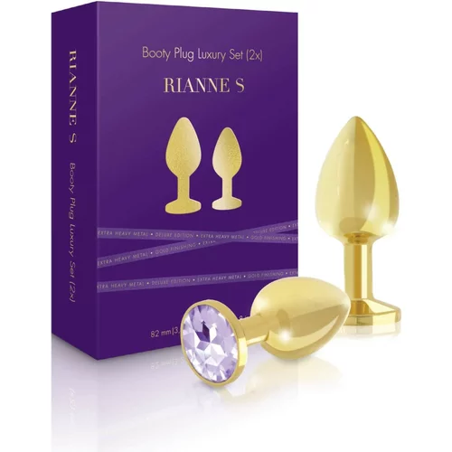 Rianne - 2-delni luksuzni analni set (zlati)