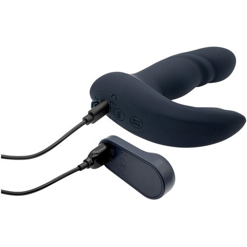 DREAMTOYS Pulz - potiskujući vibrator za parove s daljinskim upravljačem (tamno plavi) Slike