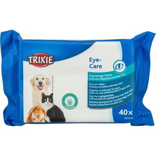 Trixie vlažne maramice za oči 40 kom &amp;ndash; aloe vera Slike