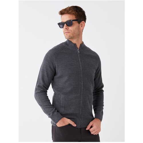 LC Waikiki Standard Pattern Standing Collar Men's Knitwear Cardigan Slike