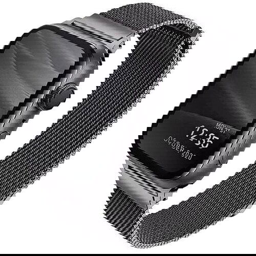 Uniq PASEK DANTE STAINLESS STEEL NA APPLE WATCH 1/2/3/4/5/6/7/8/SE/SE2 42/44/45MM - GRAFITOWY, (21833695) Slike