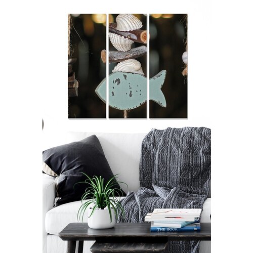 Wallity MDF1331121 multicolor decorative mdf painting (3 pieces) Slike