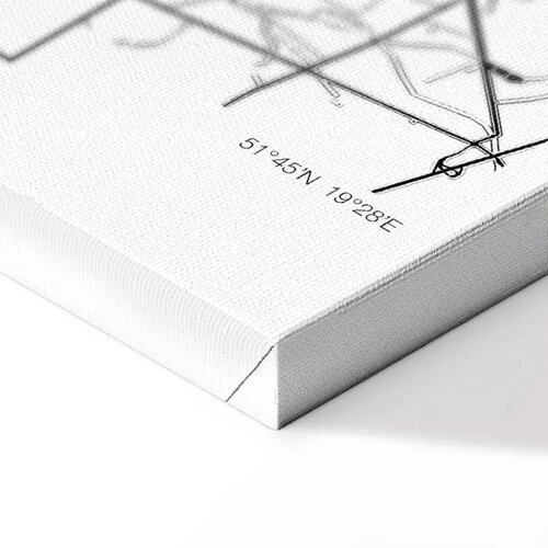  Slika - City Plan: Lodz (1 Part) Vertical 80x120 Na talijanskom platnu Slike