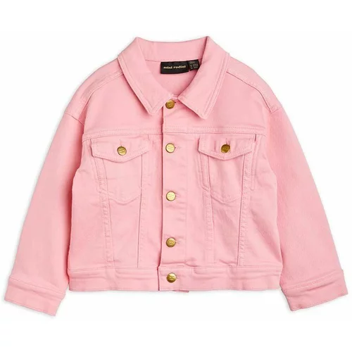 Mini Rodini Pamučna traper jakna boja: ružičasta