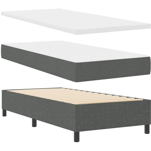  s opruga kutije Tamno siva 200 x 100 cm tkanina Slike