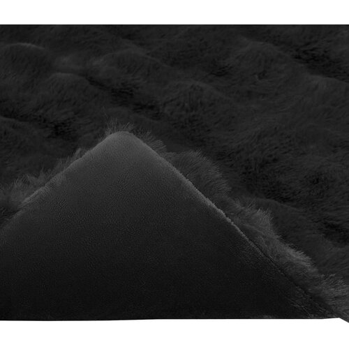  Lažni zec deka 4 pcs Crna 130 x 150 cm Poliester Slike