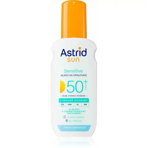 Astrid Sun Sensitive losjon za sončenje v pršilu SPF 50+ z visoko UV zaščito 150 ml