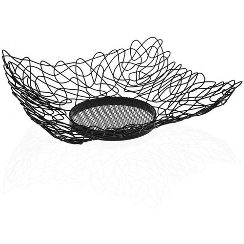 Posuda za Voće Versa Crna Metal Čelik (29 x 10 x 29 cm) Slike
