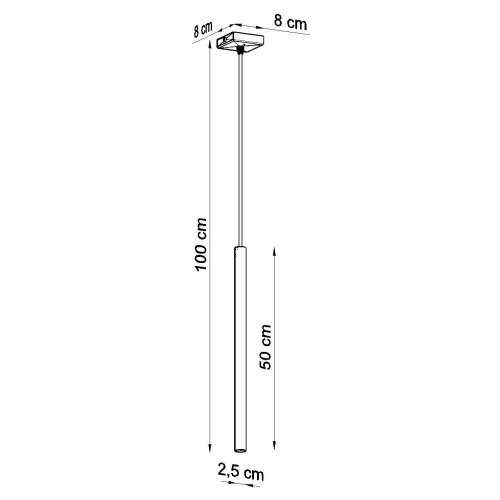 Sollux SL.2145 - Luster na sajli PASTELO 1xG9/8W/230V braon Slike