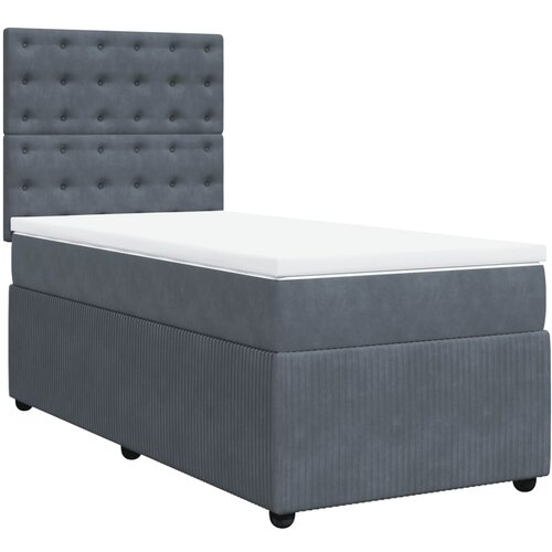 Box spring krevet s madracem tamnosivi 90x200 cm bar&amp;scaron;unasti Slike