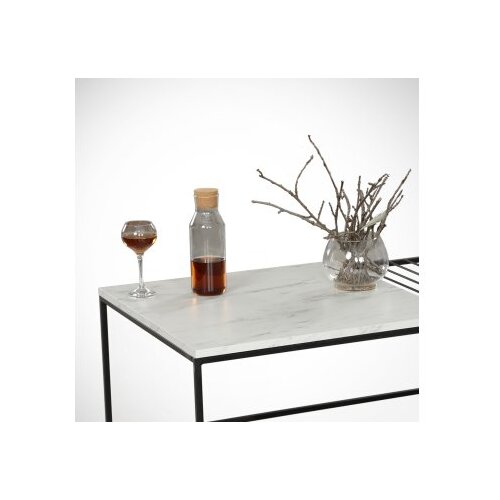 Woody Fashion Club sto Zinus, 95x43x55 cm, Bijelo-crni Slike