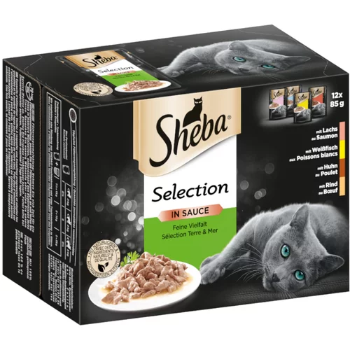 Sheba Mega pakiranje različice v vrečkah 24 x 85 g - Selection in Sauce fina raznolikost
