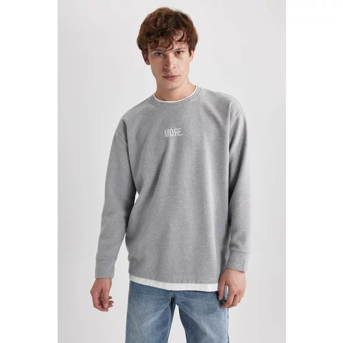 Defacto Oversize Fit Printed Long Sleeve Sweatshirt