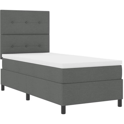  Krevet s opruga kutije Tamno siva 90 x 200 cm tkanina Slike