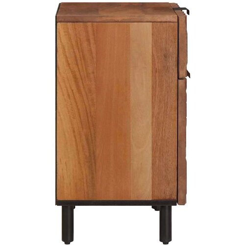  Noćni ormar s ladicama Smeđa 50 x 33 x 60 cm Čvrsto drvo manga Slike