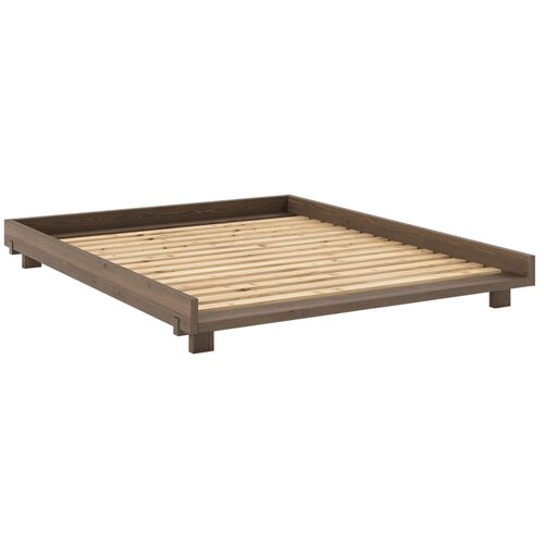 Karup Design Smeđi bračni krevet od masivnog bora s podnicom 160x200 cm Social &amp;ndash; Slike