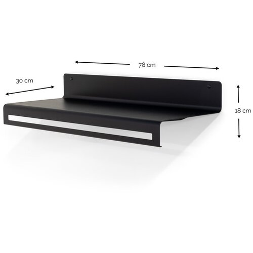 Spinder Design Črn kovinski stenski obe&amp;scaron;alnik s polico Sway &amp;ndash; Slike