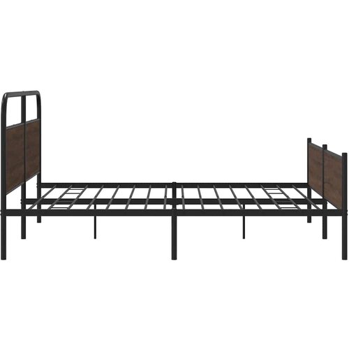  okvir kreveta bez madraca smeđa boja hrasta 200x200 cm Slike
