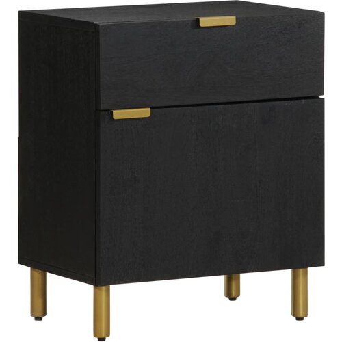 VidaXL Noćni ormarić crni 50 x 33 x 60 cm konstruirano drvo Slike
