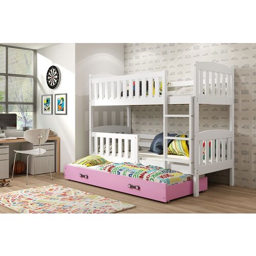 BestBed POGRAD KUBUS 2 200X90 Z DODATNIM LE�I��EM (VE� BARV) - BELA-Roza Cene