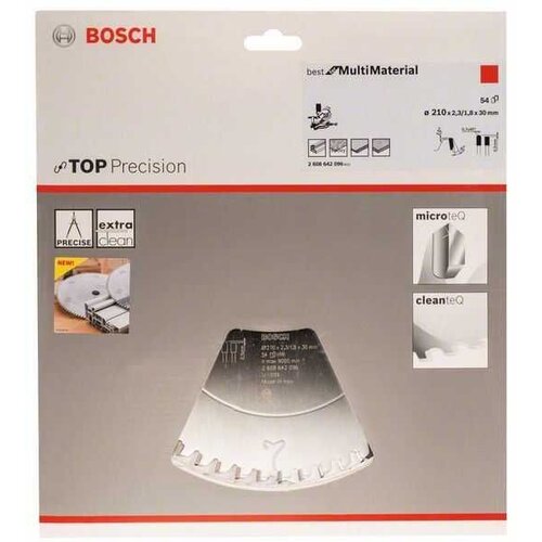 Bosch list kružne testere top precision best for multi material 210 x 30 x 2/3 mm/ 54 2608642096/ 210 x 30 x 2/3 mm/ 54 Slike