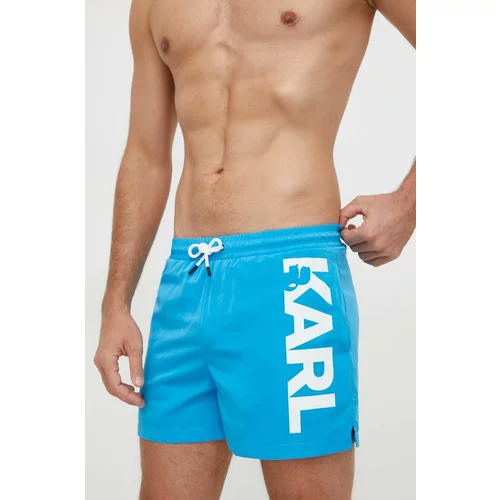 Karl Lagerfeld Kopalne kratke hlače mornarsko modra barva