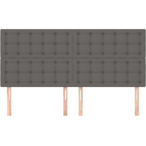  Uzglavlje sivo 200x5x118/128 cm umjetna koža Slike