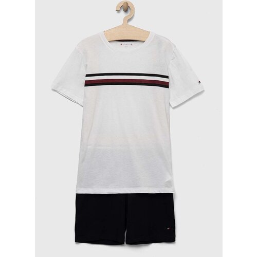 Tommy Hilfiger Otro&amp;scaron;ka bombažna pižama bela barva Slike
