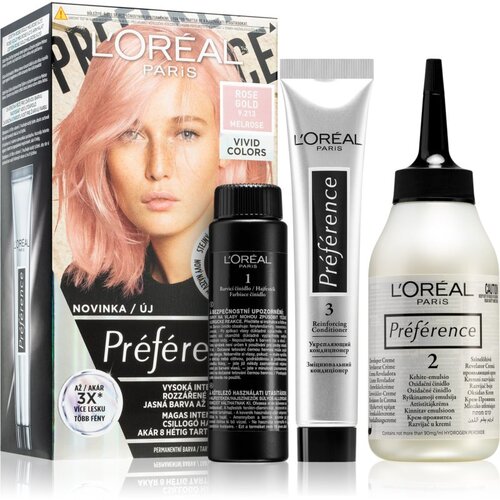 L´Oréal Paris préférence vivid colors barva za lase za barvane lase za vse vrste las 60 ml odtenek 9,213 rose gold Cene
