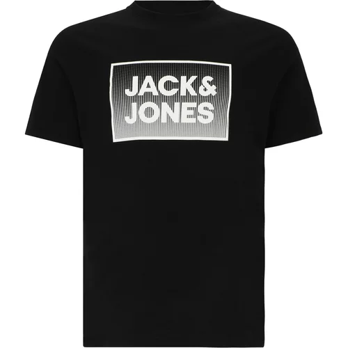 Jack & Jones Plus Majica 'STEEL' siva / črna / bela