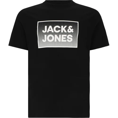 Jack & Jones Plus Majica 'STEEL' siva / crna / bijela