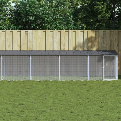 vidaXL Kavez za kokoši s krovom antracit 803x98x90 cm pocinčani čelik Cijene