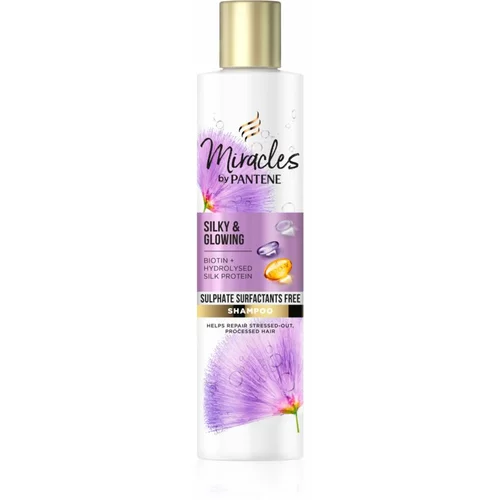 Pantene Pro-V Miracles Silky & Glowing regenerirajući šampon za slabu i oštećenu kosu Sulfate free 225 ml