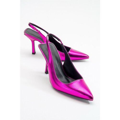 LuviShoes Ferry Fuchsia Metallic Women's Heeled Shoes Slike