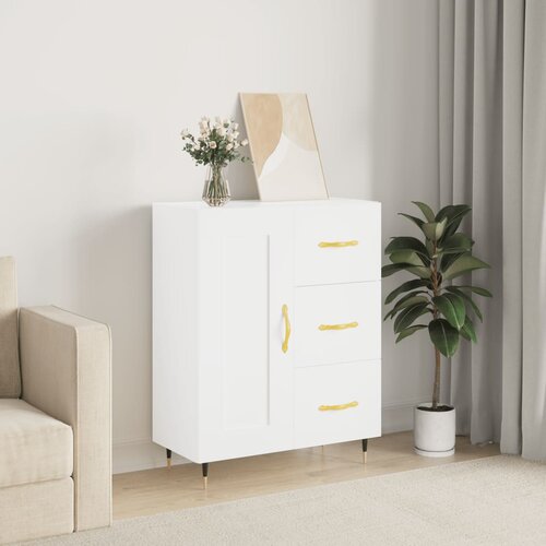 vidaXL Komoda bela 69,5x34x90 cm inženirski les Cene