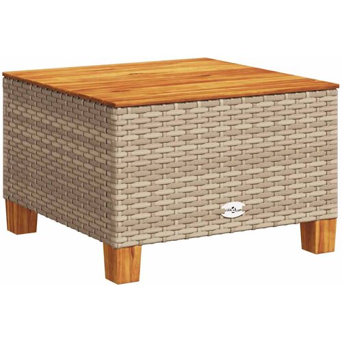  5-dijelni vrtni set sofa s jastucima bež od poliratana 55 x 55 x 36 cm Slike