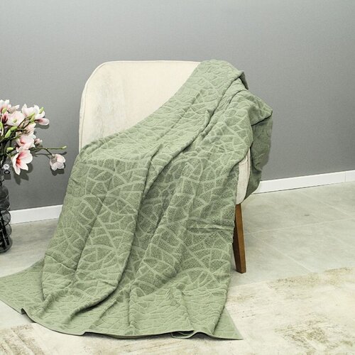 Dekordom frotir prekrivač stone 200x210 - dark green Cene