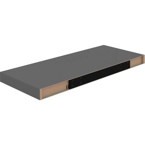 VidaXL Stenske police 4 kosi visok sijaj sive 60x23,5x3,8 cm MDF Slike