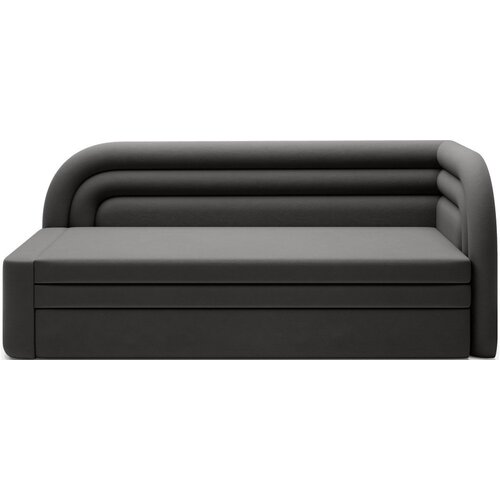 ELTAP Siva baršunasti sklopiva/s prostorom za odlaganje sofa s desnim kutom 223 cm Fabillo – Cene