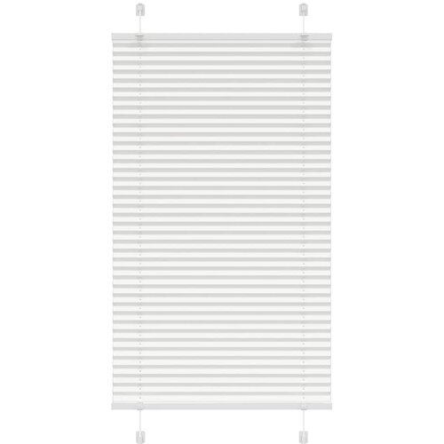 VidaXL Plisirana žaluzija Bela 75x100 cm &amp;Scaron;irina tkanine 74,4 cm Slike
