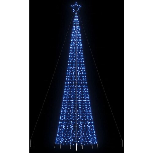 vidaXL Osvetljena novoletna jelka s konicami 1534 LED modra 500 cm Cene