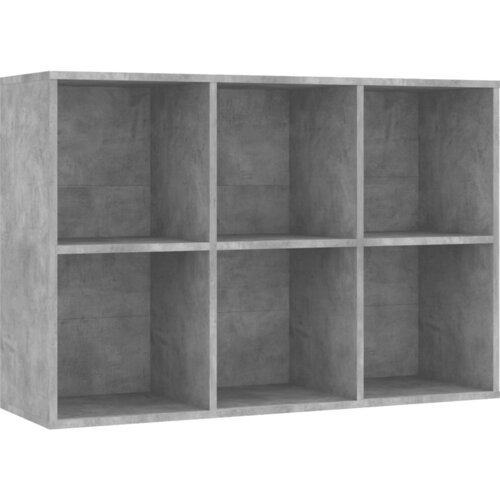 za knjige / komoda siva boja betona 66x30x98 cm iverica Slike