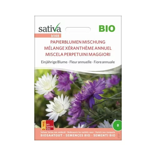 Sativa Bio enoletna roža "Mešanica papirnatih cvetov"