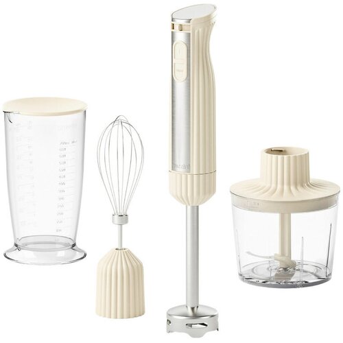 Guzzini Sous Chef Stabmixer mit Zubeh&amp;ouml;r, creme Slike