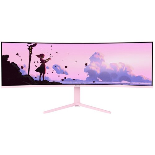 AROZZI Nova 49&amp;rdquo; Curved computer monitor 124.5 cm (49) 5120 x 1440 pixels Dual QHD LED Pink Slike