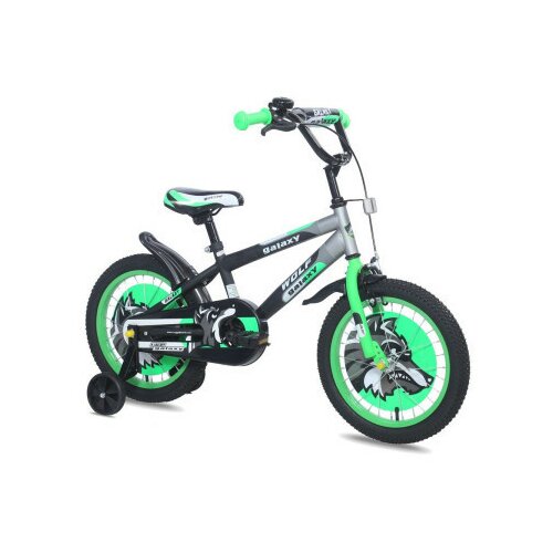 Galaxy bicikl dečiji wolf 16" crna/siva/zelena ( 590007 ) Cene