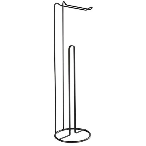 Wenko Držač toaletnog papira Lugano (Boja: Crna, Visina: 54 cm) Slike