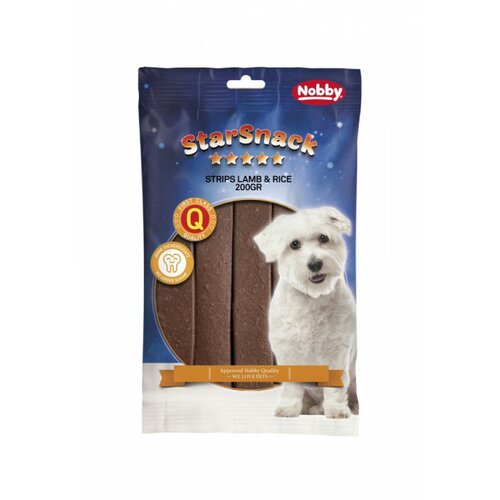 Nobby dog star snack stripes lamb rice 20kom Slike