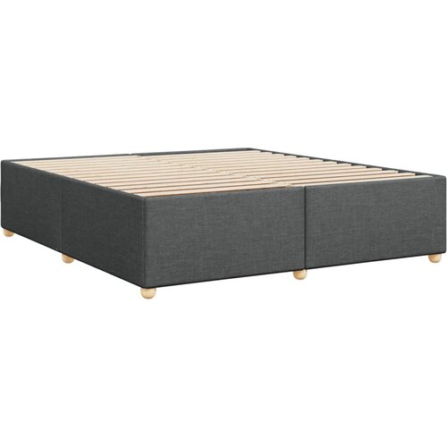  Okvir za krevet bez madraca tamnosivi 200x200 cm od tkanine Slike